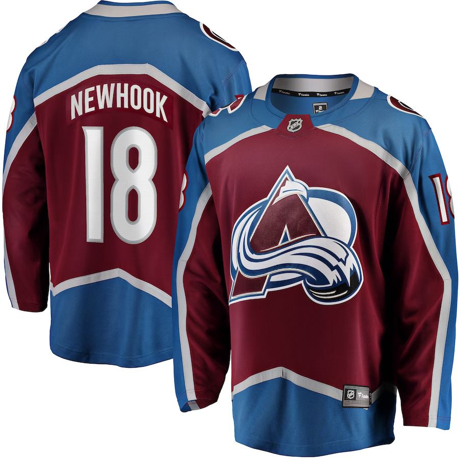 Men Colorado Avalanche #18 Alex Newhook Fanatics Branded Burgundy Home Breakaway Player NHL Jersey